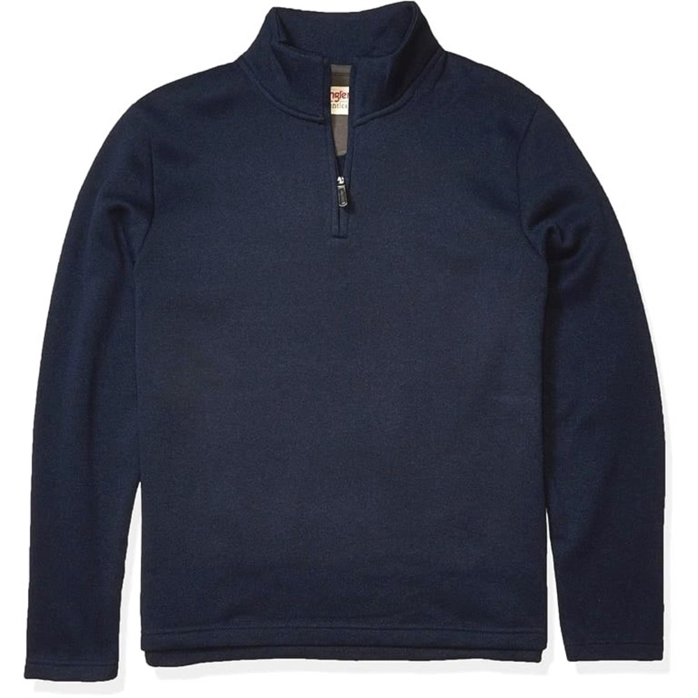 Wrangler Authentics‎ Mens 2XL Navy Blue Heather Quarter Zip Fleece Pullover NEW